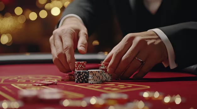 Live-dealer table interface on karyabola showing real dealer and player positions
